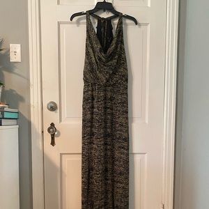 NWT Halston Heritage Women’s Cowlneck Metallic Knit Dress